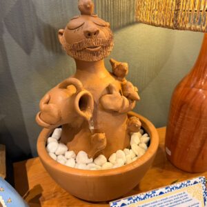 Fonte São Francisco de Assis em Cerâmica Feita à Mão – 45 cm