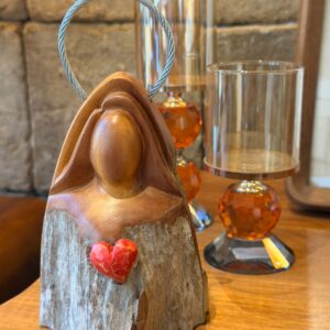 Mini Sagrado Coração de Maria em Madeira – Peça Assinada